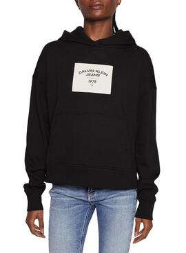 Sudadera Calvin Klein Relaxed Negro para Mujer