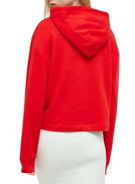 Sudadera Tommy Jeans Relaxed Essential Rojo Mujer