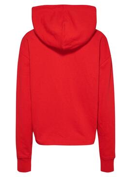 Sudadera Tommy Jeans Relaxed Essential Rojo Mujer