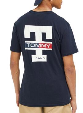 Camiseta Tommy Jeans Letterman Marino Hombre