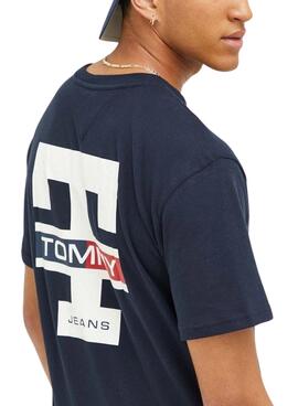 Camiseta Tommy Jeans Letterman Marino Hombre