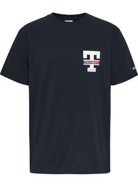 Camiseta Tommy Jeans Letterman Marino Hombre