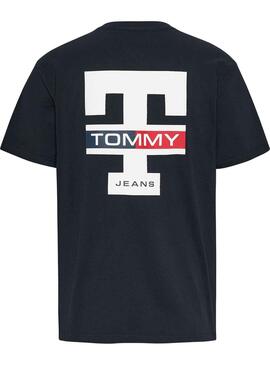 Camiseta Tommy Jeans Letterman Marino Hombre