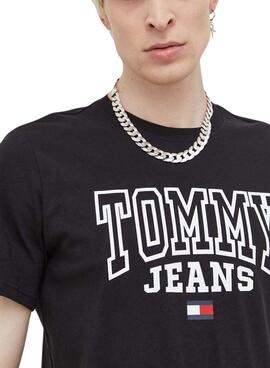 Camiseta Tommy Jeans Entry Negro para Hombre