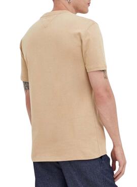 Camiseta Tommy Jeans Luxe  Athletic Camel Hombre