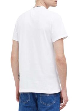 Camiseta Tommy Jeans Linear Block Blanco Hombre