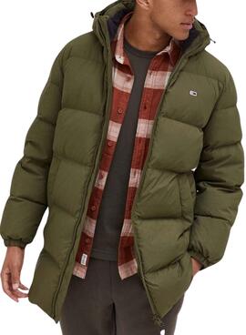 Parka Tommy Jeans Essential Down Verde para Hombre