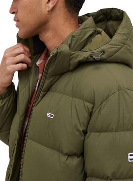 Parka Tommy Jeans Essential Down Verde para Hombre