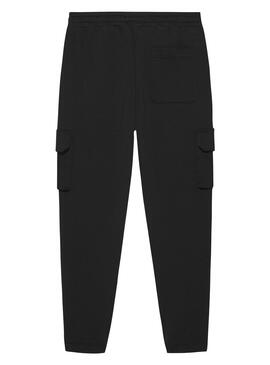 Pantalón Tommy Jeans Badge Cargo Negro Hombre