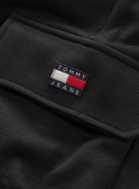 Pantalón Tommy Jeans Badge Cargo Negro Hombre