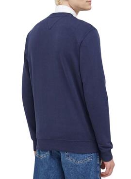 Sudadera Tommy Jeans Reg Crew Marino para Hombre