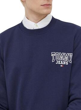 Sudadera Tommy Jeans Reg Crew Marino para Hombre