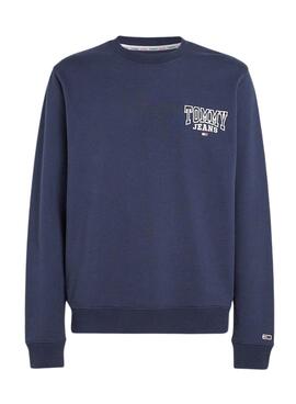 Sudadera Tommy Jeans Reg Crew Marino para Hombre