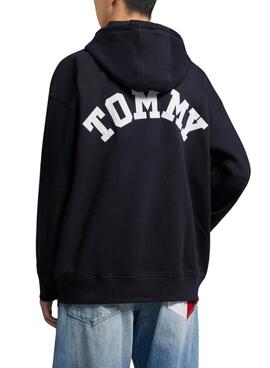 Sudadera Tommy Jeans Zip Marino para Hombre