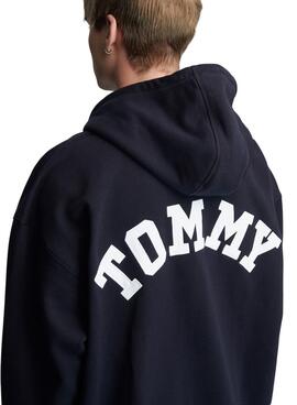 Sudadera Tommy Jeans Zip Marino para Hombre