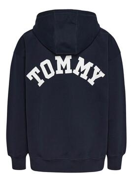 Sudadera Tommy Jeans Zip Marino para Hombre