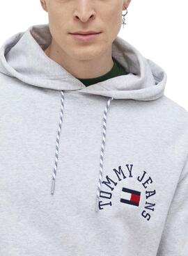 Sudadera Tommy Jeans Arched Gris para Hombre