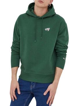 Sudadera Tommy Jeans Signature Verde para Hombre