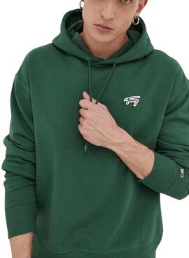 Sudadera Tommy Jeans Signature Verde para Hombre