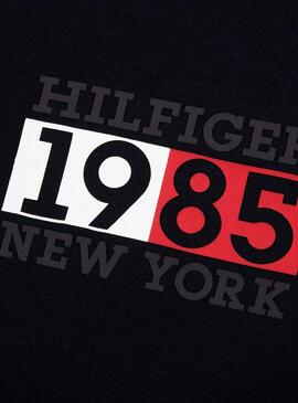 Sudadera Tommy Hilfiger New York Flag Negro Hombre