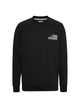 Sudadera Tommy Jeans Entry Graphic Negro Hombre