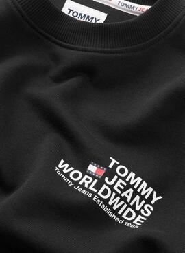 Sudadera Tommy Jeans Entry Graphic Negro Hombre