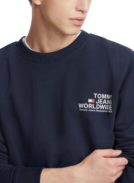 Sudadera Tommy Jeans Entry Graphic Marino Hombre