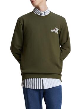 Sudadera Tommy Jeans Entry Graphic Verde Hombre