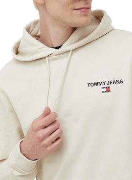 Sudadera Tommy Jeans Graphic Hoodie Beige