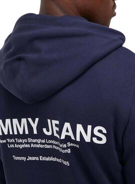 Sudadera Tommy Jeans Entry Graphic Marino Hombre