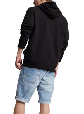 Sudadera Tommy Jeans Reg Entry Zip Negro Hombre