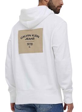 Sudadera Calvin Klein Curve Graphic Blanco Hombre