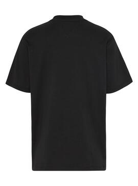 Camiseta Tommy Jeans Essential Logo 1 Negro Mujer