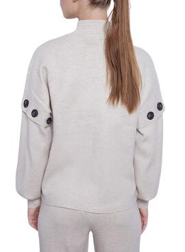 Jersey Vila Violivinja Detail Beige Para Mujer
