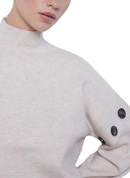 Jersey Vila Violivinja Detail Beige Para Mujer