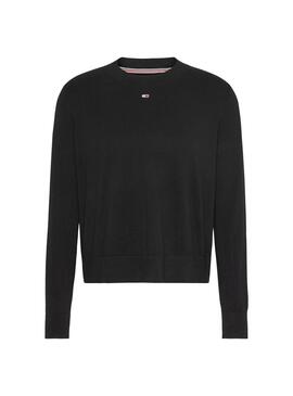 Jersey Tommy Jeans Essencial Crew Negro Mujer