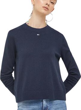 Jersey Tommy Jeans Essential Crew Marino Mujer