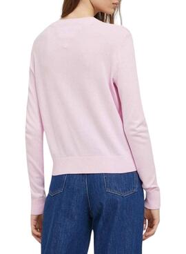 Jersey Tommy Jeans Essential Crew Rosa para Mujer