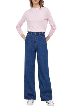 Jersey Tommy Jeans Essential Crew Rosa para Mujer