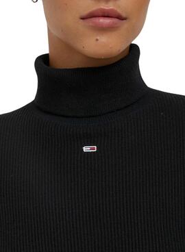 Jersey Tommy Jeans Essential Turtleneck Negro