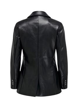 Blazer Only Dina Negro Polipiel Para Mujer