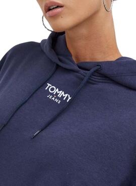 Sudadera Tommy Jeans Relaxed Logo Marino Mujer