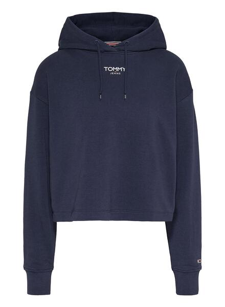 Sudadera Tommy Jeans Serif Linear Hoodie marino mujer