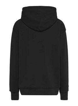 Sudadera Tommy Jeans Essential Logo 1 Negro Mujer