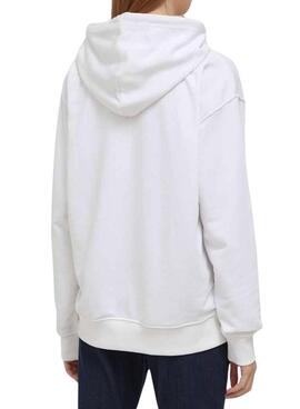 Sudadera Tommy Jeans Essential Logo 1 Blanco Mujer