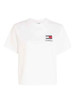 Camiseta Tommy Jeans Grahic Flag Blanco Para Mujer