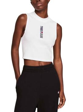 Top Tommy Jeans Archive Blanco Para Mujer