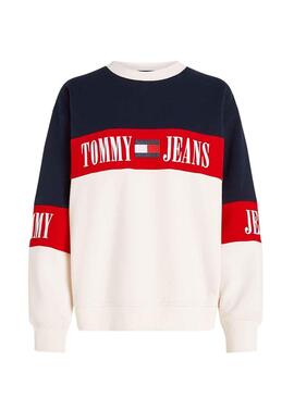 Sudadera Tommy Jeans Archive Colorblock Para Mujer