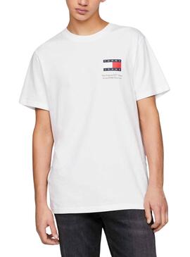 Camiseta Tommy Jeans Essential Flag Slim Blanco