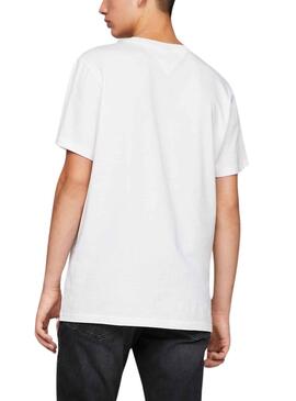 Camiseta Tommy Jeans Essential Flag Slim Blanco